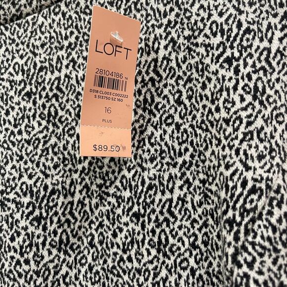 NWT! Loft Leopard Print Dress Size: 16 - Picture 3 of 3
